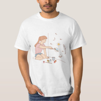 Camiseta "Pintar un té de arte Chica"