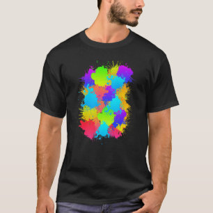 Camiseta Pintball Colorful Markirer Marcador de pintura