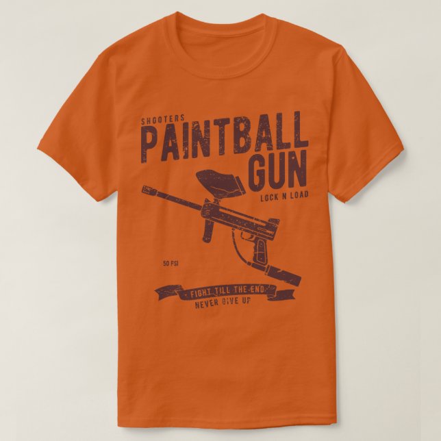 Camiseta Pintball Gun (Diseño del anverso)