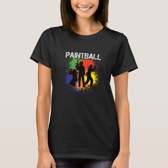 Camiseta Pintball Gun Paintball Jugador Deportes de Ocio (Anverso)