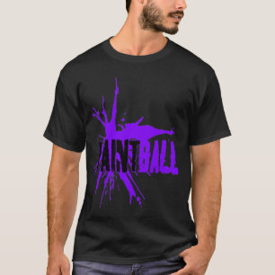 Camiseta Pintball neón morado negro