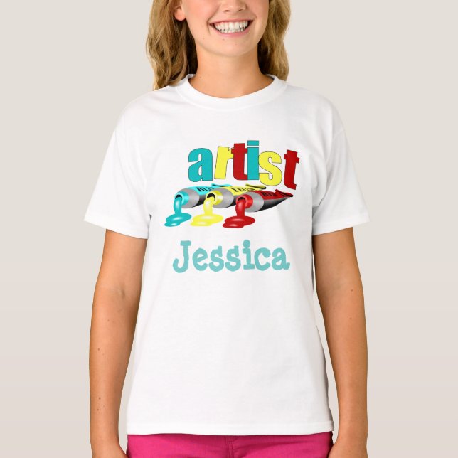 Camiseta Pinte a la fiesta de cumpleaños del arte del (Anverso)
