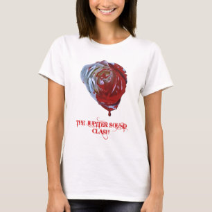 Camiseta Pinte a las mujeres del rojo de los rosas