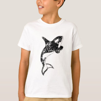 Camiseta Pinte el arte de la orca de la salpicadura