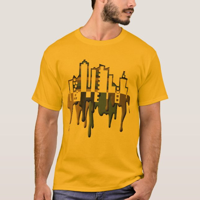 Camiseta pinte el HORIZONTE del goteo (Anverso)
