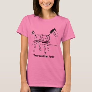 Camiseta Pinte la manga larga T del caballo