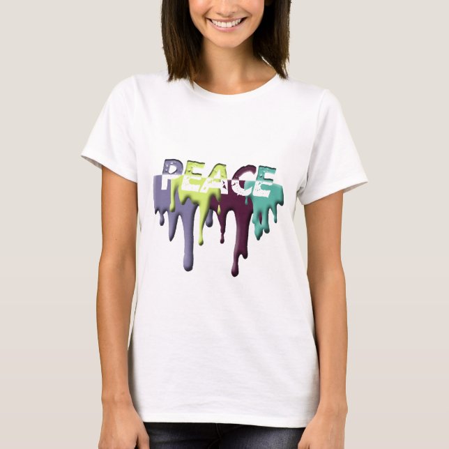 Camiseta pinte la PAZ del descenso (Anverso)
