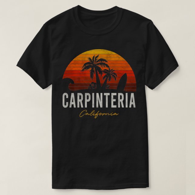 Camiseta pinteria Beach California Palms Vacation Surf Sund (Diseño del anverso)