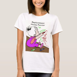Camiseta Pintor de Casa de Reemplazo de Padre Divertido Muj