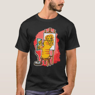 Camiseta Pintor de gato lindo pintando kitten de león gato 