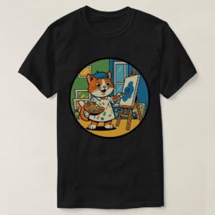 Camiseta Pintor de gatos artísticos - Artista felino creati