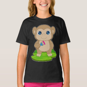 Camiseta Pintor de mono Pincel Pintura