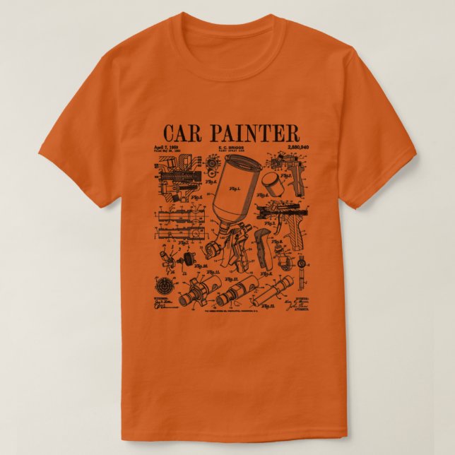 Camiseta Pintor de pintura para automóviles Paint Spray Gun (Diseño del anverso)