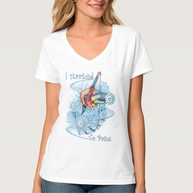 Camiseta Pintor de vibración azul (Anverso)