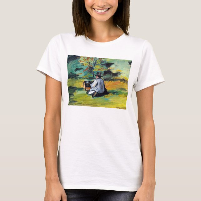 Camiseta Pintor en el trabajo de Paul Cezanne, Arte Antiguo (Anverso)