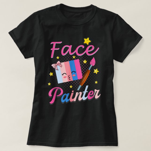 Camiseta Pintor facial del artista de maquillaje (Diseño del anverso)