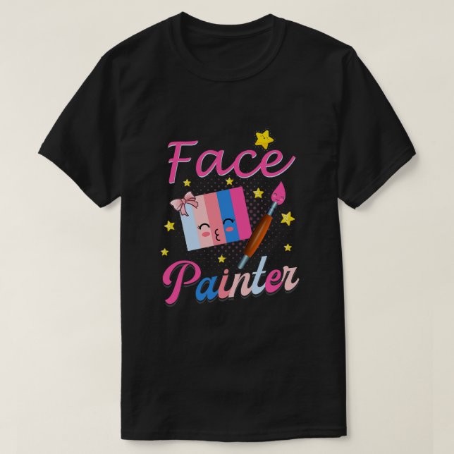 Camiseta Pintor facial del artista de maquillaje (Diseño del anverso)