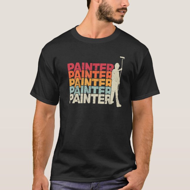 Camiseta Pintores y pintores retro para hombres Pintar (Anverso)