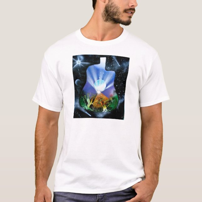 Camiseta Pintura a pistola de la pirámide con los árboles (Anverso)