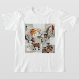 Camiseta Pintura abstracta con elementos étnicos