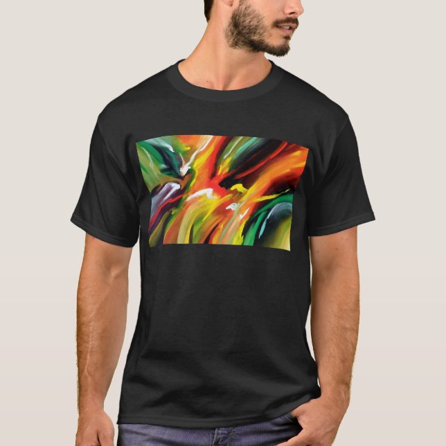 Camiseta Pintura abstracta de expresionismo (Anverso)