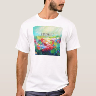 Camiseta Pintura abstracta de la tipografía del arte de la