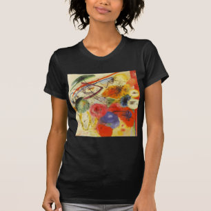 Camiseta Pintura abstracta de los movimientos negros de