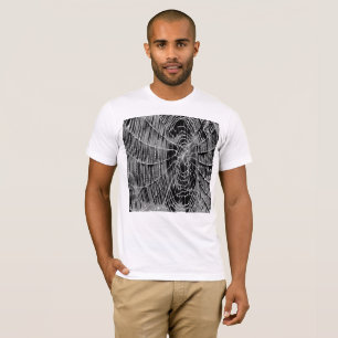 Camiseta Pintura Abstracta De Un Cobarde Blanco Gris Sobre 