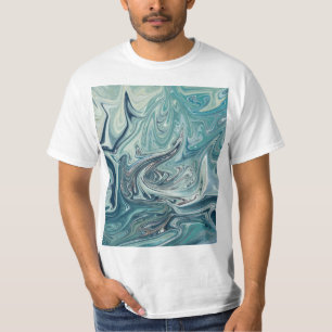Camiseta Pintura abstracta del mar azul