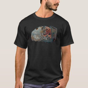 Camiseta Pintura abstracta digital de un gato 10