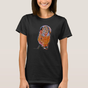 Camiseta Pintura abstracta digital de un gato 17