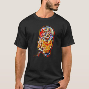 Camiseta Pintura abstracta digital de un gato 2
