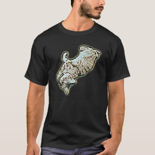 Camiseta Pintura abstracta digital de un gato 23