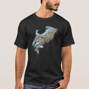 Camiseta Pintura abstracta digital de un gato 28