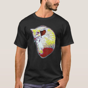 Camiseta Pintura abstracta digital de un gato 29