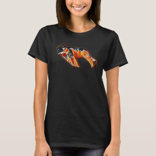 Camiseta Pintura abstracta digital de un gato 3