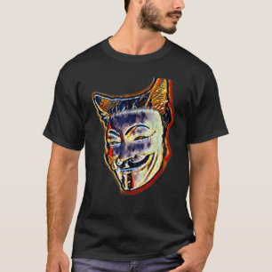 Camiseta Pintura abstracta digital de un gato 32