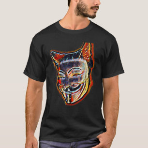 Camiseta Pintura abstracta digital de un gato 34