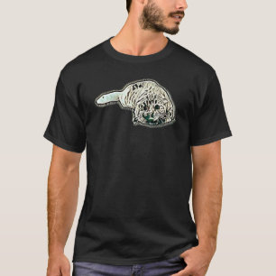 Camiseta Pintura abstracta digital de un gato 36