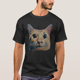 Camiseta Pintura abstracta digital de un gato 52