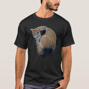 Camiseta Pintura abstracta digital de un gato 55