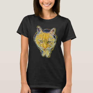 Camiseta Pintura abstracta digital de un gato 69