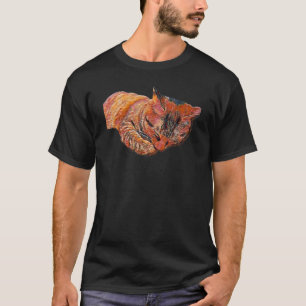 Camiseta Pintura abstracta digital de un gato 72