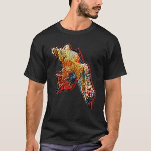 Camiseta Pintura abstracta digital de un gato 79