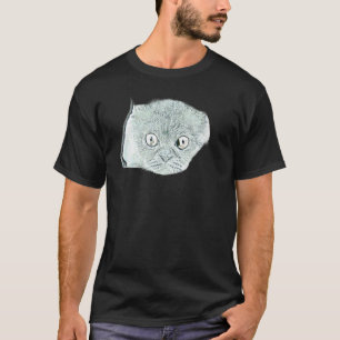Camiseta Pintura abstracta digital de un gato 83