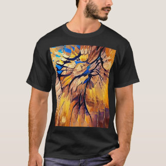 Camiseta Pintura abstracta en colores cálidos