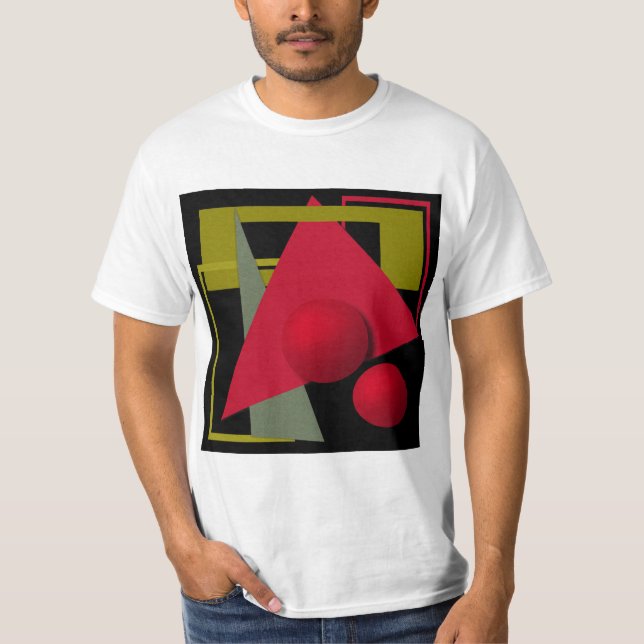 Camiseta Pintura abstracta, formas geométricas (Anverso)