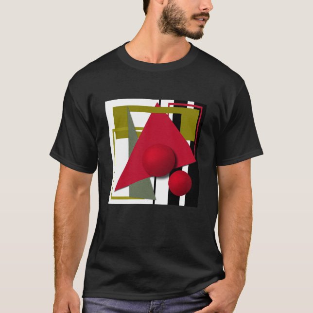 Camiseta Pintura abstracta, formas geométricas (Anverso)