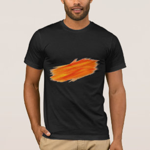 Camiseta Pintura abstracta Naranja retro