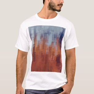 Camiseta Pintura abstracta, pared de hormigón colorido.